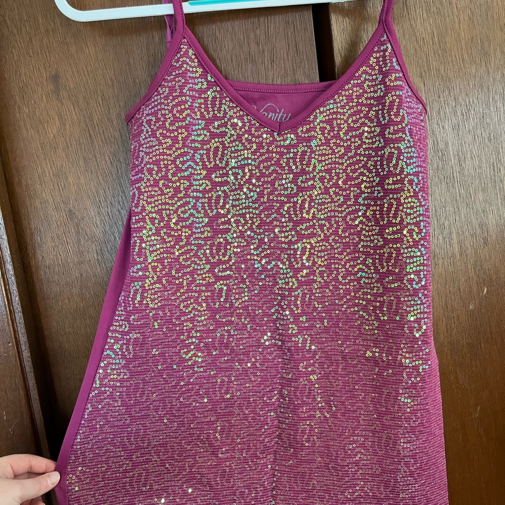 Essentials Magenta Sequin Top